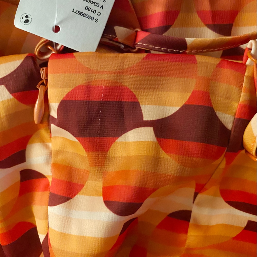 Urban Outfitters | UO Mallory Cowl Mini Slip Dress Retro Orange Satin New Medium - Picture 12 of 13